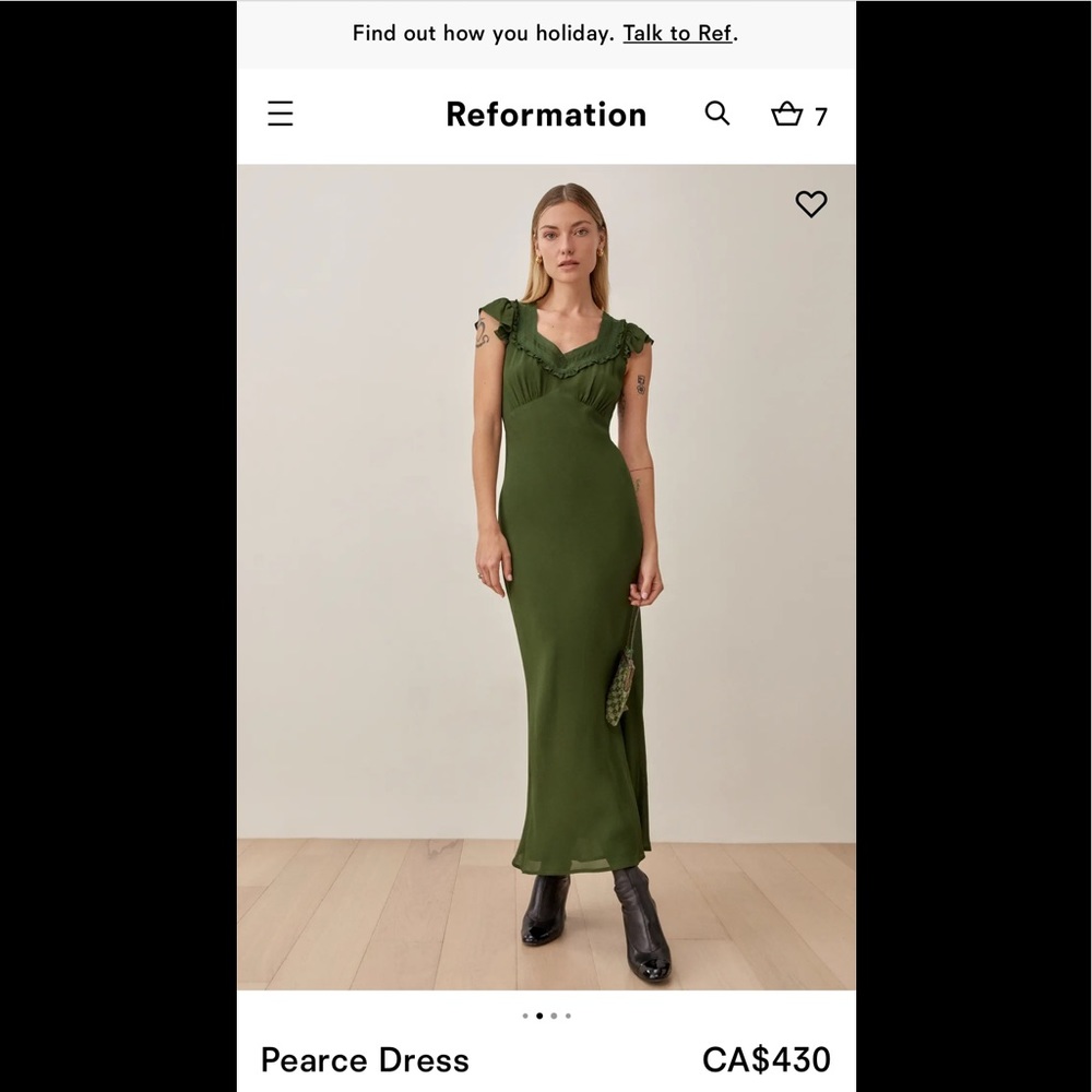 2022 spring Reformation Dress - Picture 1 of 9